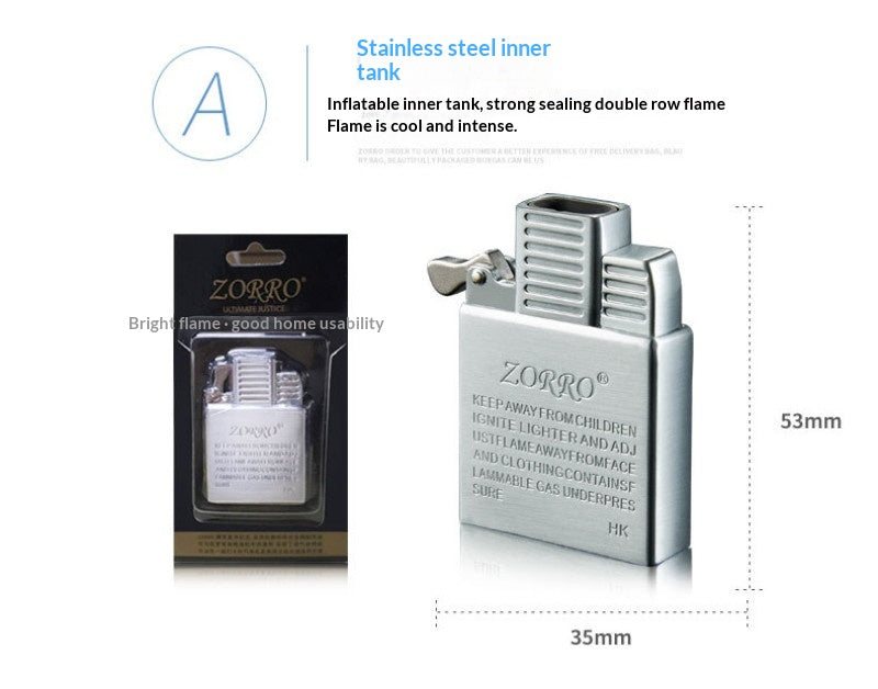Inflatable Lighter With Wind-resistant Arc Dual-arc Mechanism Pure Copper Body And Universal Compatibility