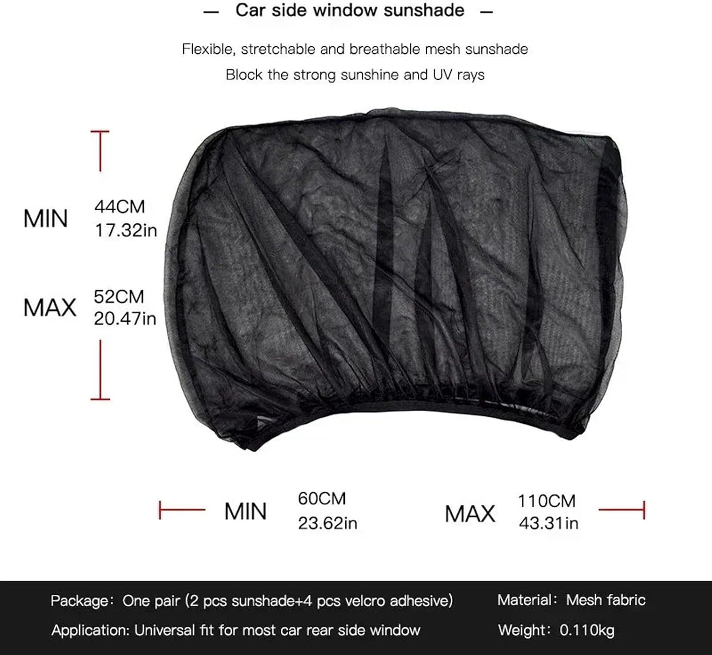 Mosquito Curtains For Cars Car Sun Shade Styling Accessories Auto UV Protect Curtain Side Window Sunshade Mesh