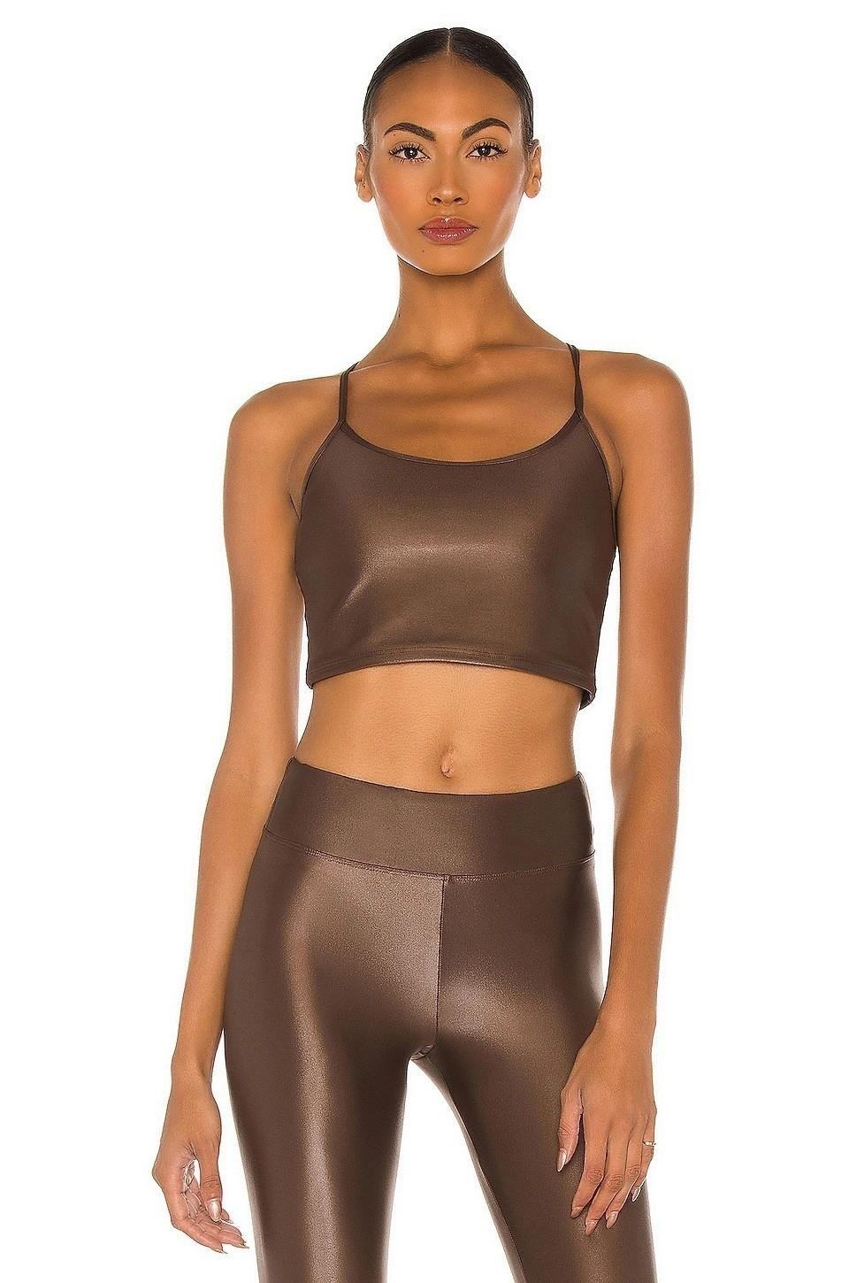 Glossy Light Sense Bronzing Yoga Suit Sports Fitness