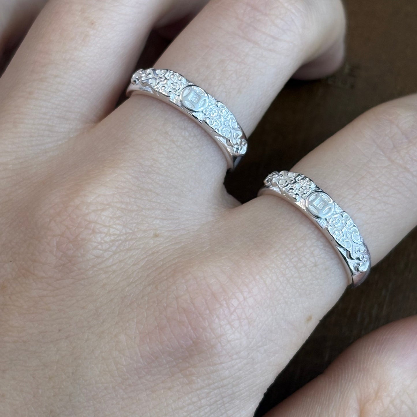 1pc 999 Sterling Silver Pixiu Coin Open Ring, Retro Lucky Style, Perfect For Daily Wear And Valentine's Gift
