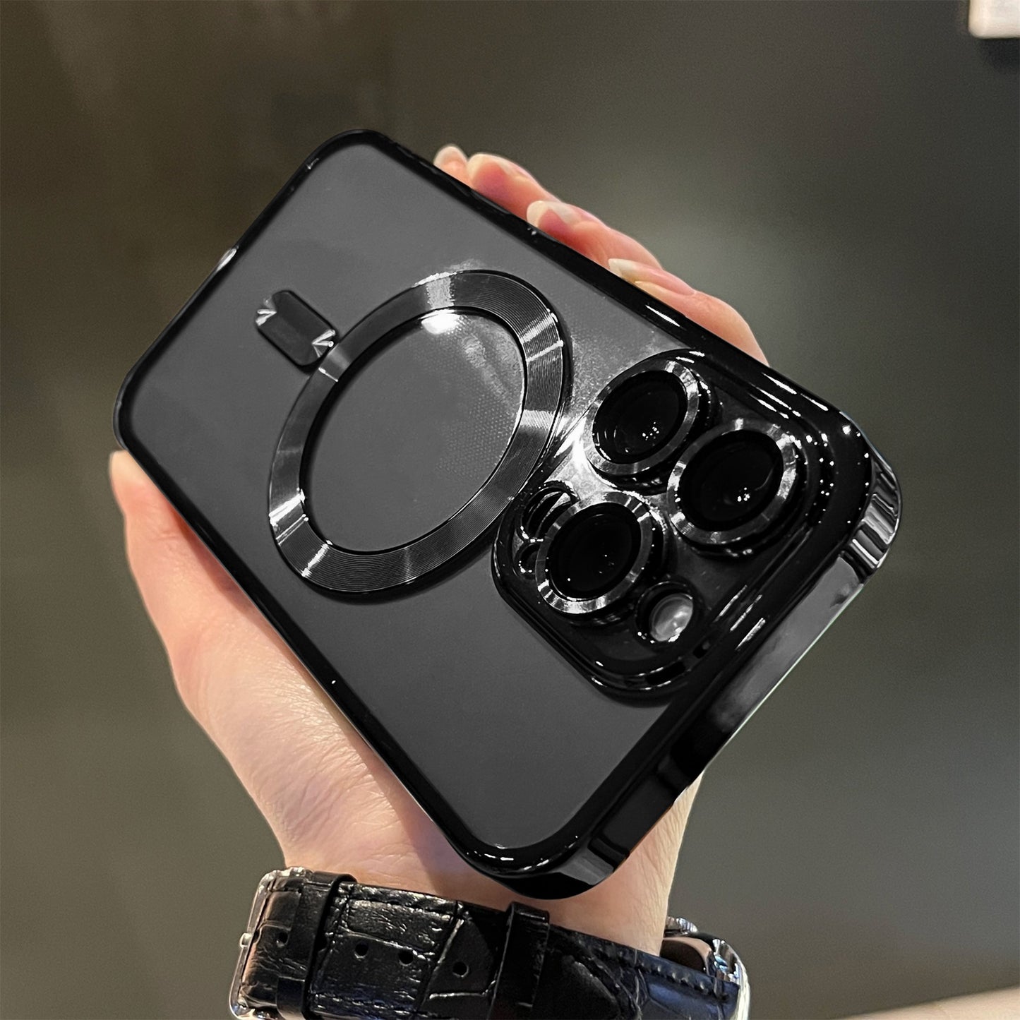 Mobile Phone Case Electroplating Magnetic Lens Film Transparent Anti-drop