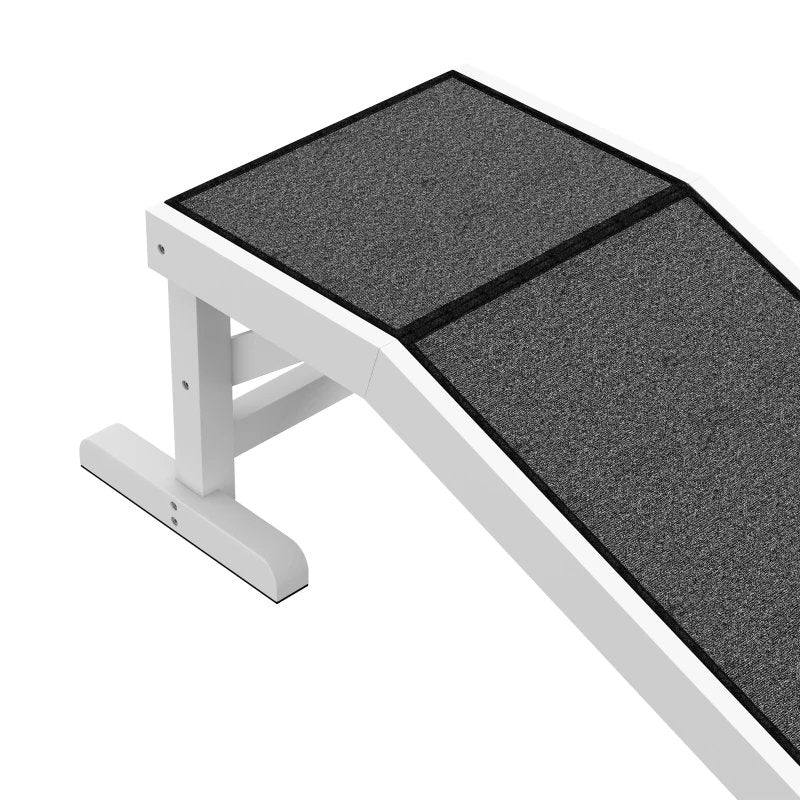 PawHut  Pet Ramp For Dogs & Cats With Non-Slip Carpet, White