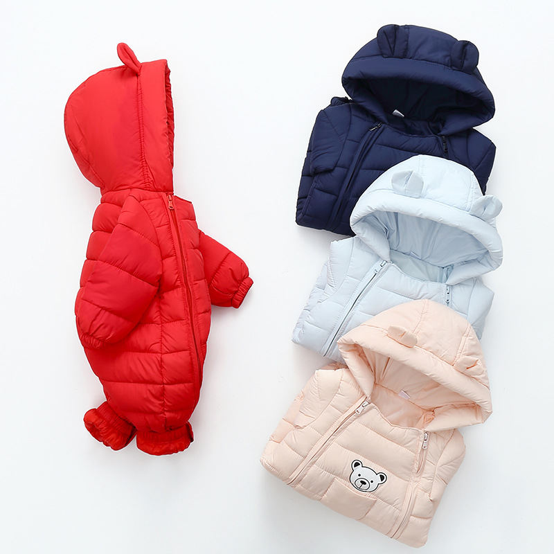 Outdoor One-piece Jumpsuit Set Cotton-padded Jacket