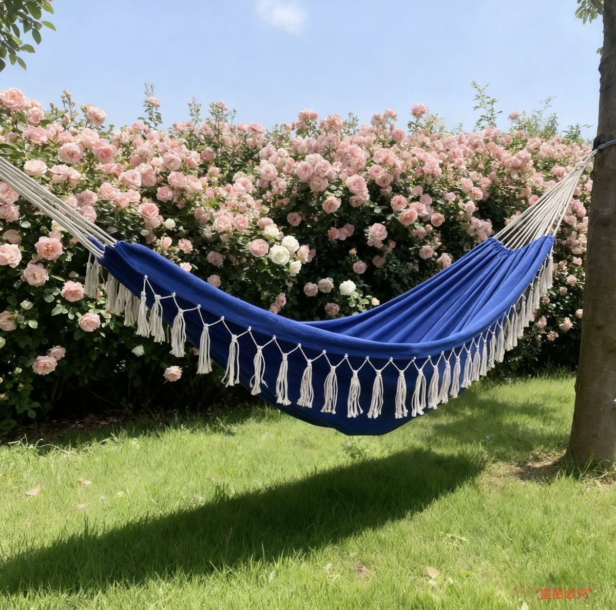 Outdoor And Indoor Tassel Canvas Hammock