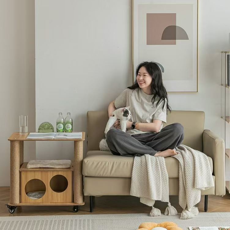 Human Pet Coffee Table Cat Bed Sofa Coffee Table Furniture For Shared Use By Humans And Cats