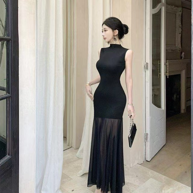 Women's Fashion Mesh Patchwork Dress