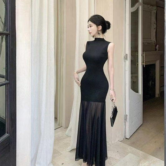 Women's Fashion Mesh Patchwork Dress