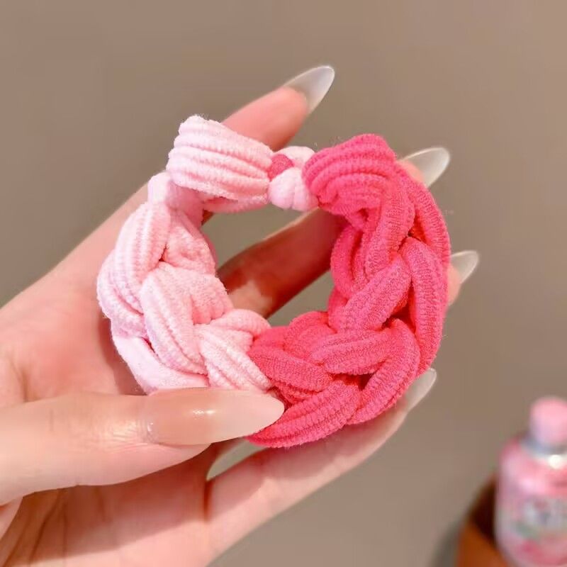 High Ponytail Hair Tie Colorful Braided