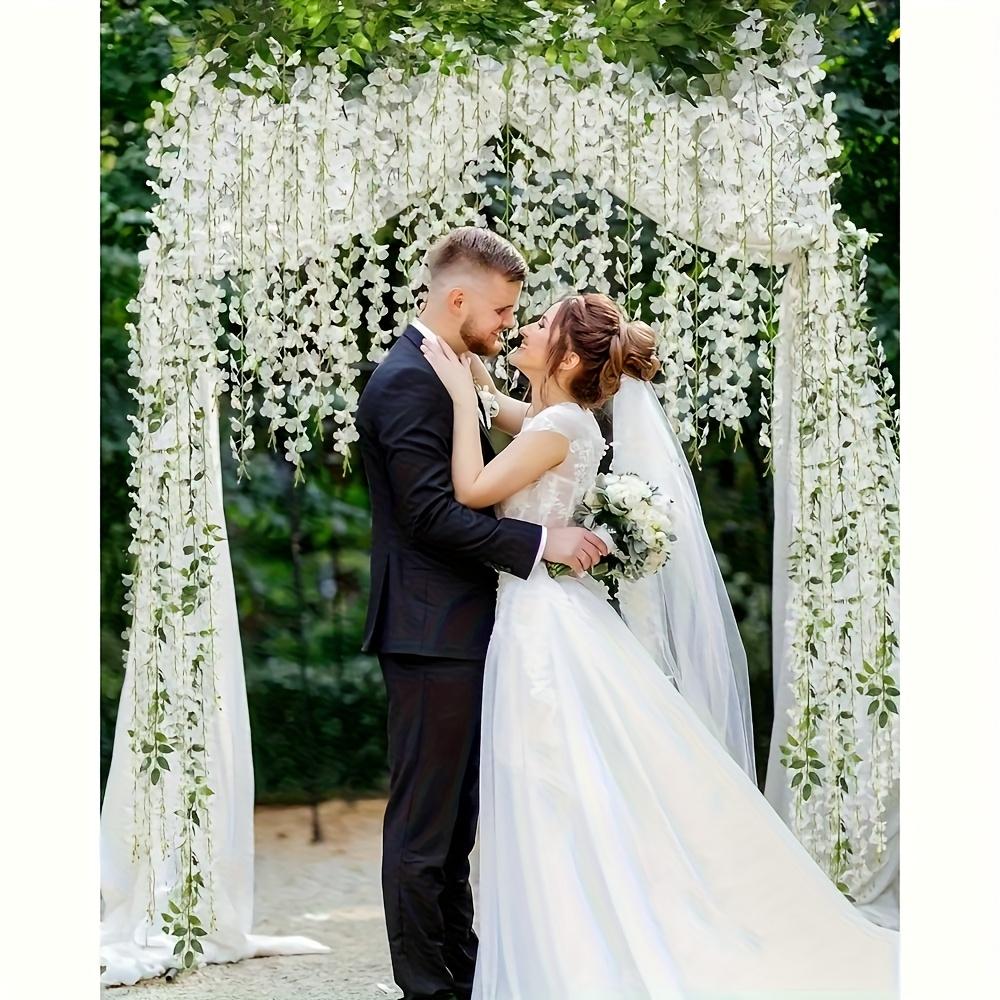 Ten-piece Set Of Simulated Wisteria Hanging Flowers, High-realistic Silk Wisteria Vines, Fake Flower Strings, Wedding Home Wall Ceiling Party Decoration