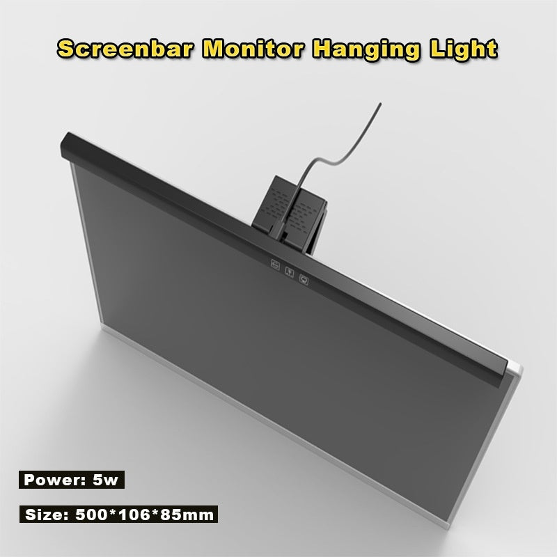 Dimmable Low-Blue-Light Asymmetric Eye-Care Monitor Screen Light
