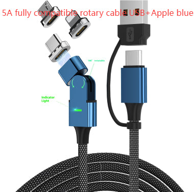 Magnetic Suction Head Data Dual-type-c Suitable For Mobile Phone Charging Cable