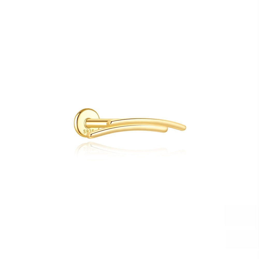 Sterling Silver Fashion Long Bar With Zircon Inlay