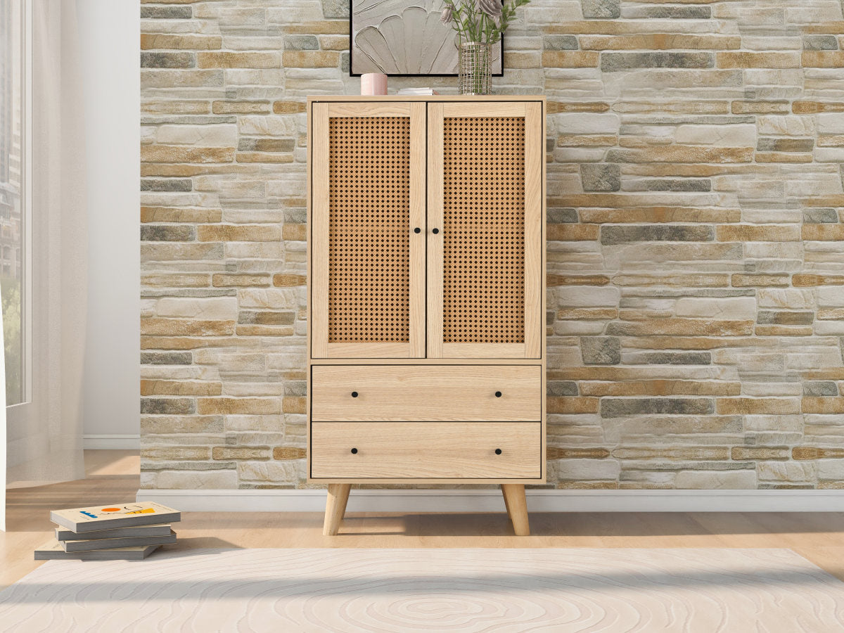 Dining Room Living Room Sideboard Chest Of Drawers Standing Cabinet Storage Sideboard TV Table With Doors And Drawers Sideboard With Large Storage Space Width 60 Cm