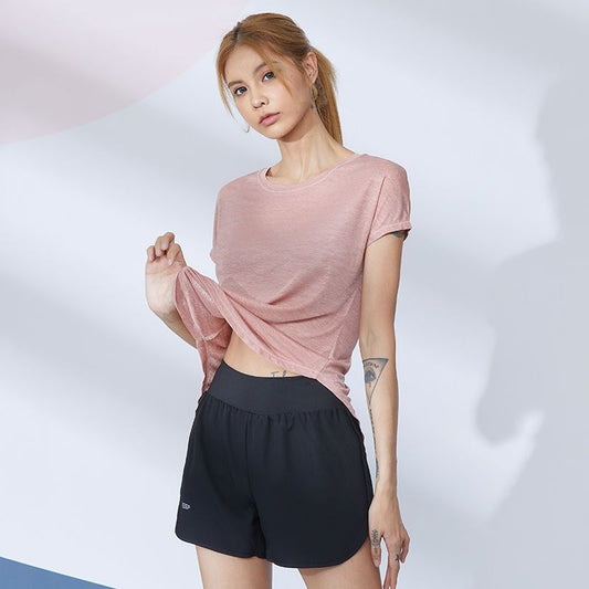 Women's Fashionable Slimming Summer Shirt Loose Yoga Top