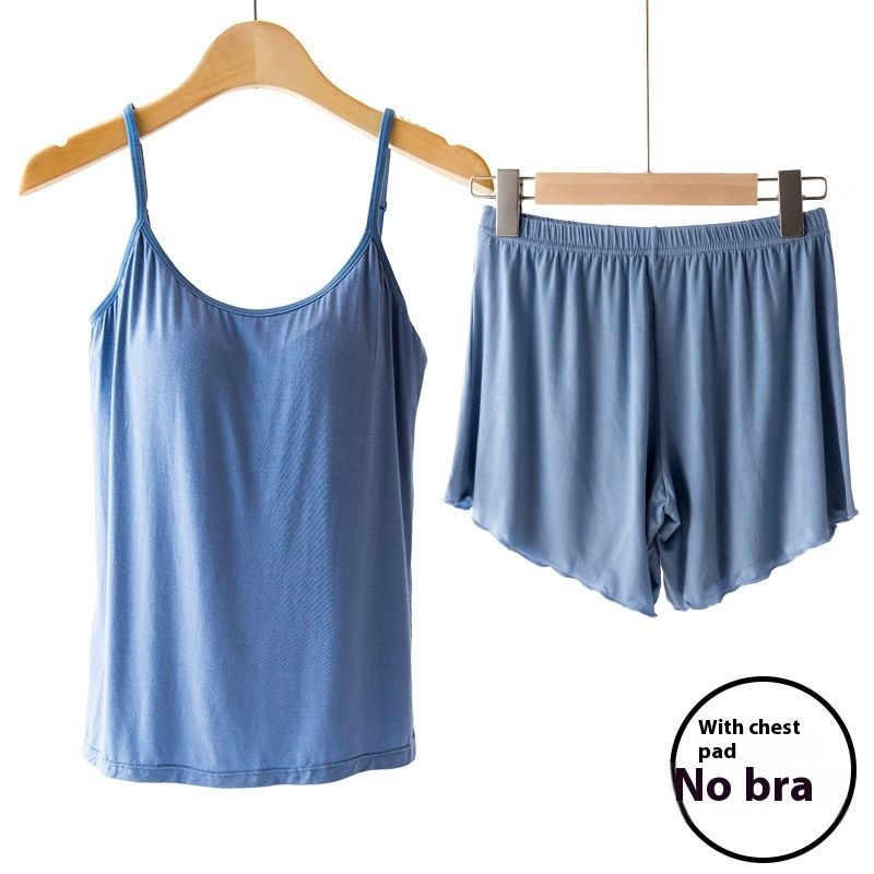 Home Base Camisole Set Yoga Exercise Running Outerwear With Chest Pad