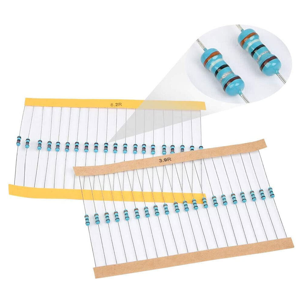 2600pcs 1 Ohm - 10M Ohm 64 Values 1-4W Metal Film Resistors Assortment Kit Tools