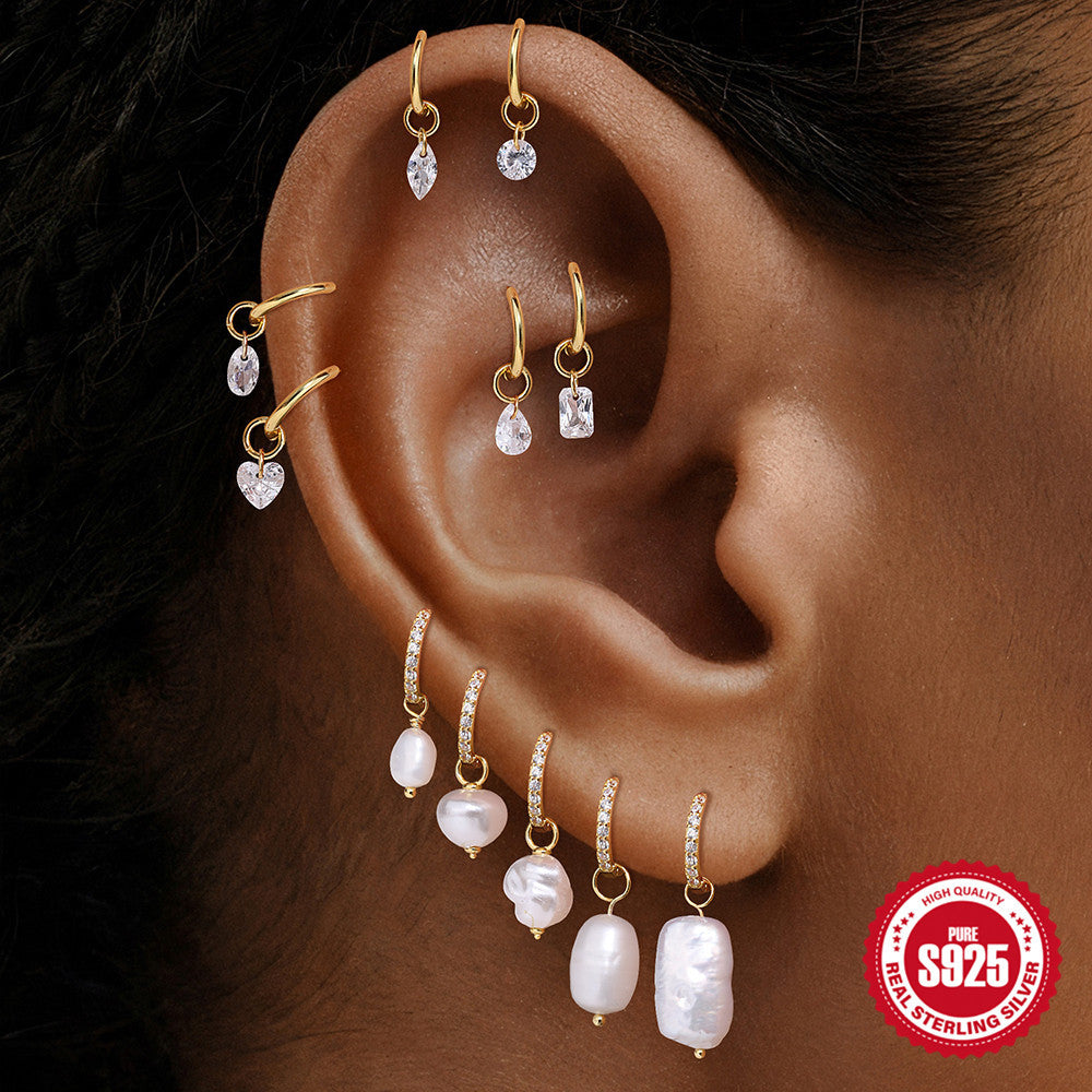 S925 Sterling Silver Bead Pendant Earrings Earring Accessories