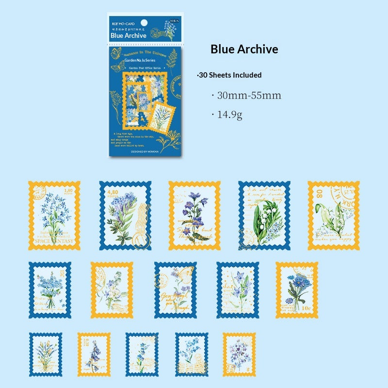 Stamp Gold-foil PET Sticker Pack For Bullet Journals