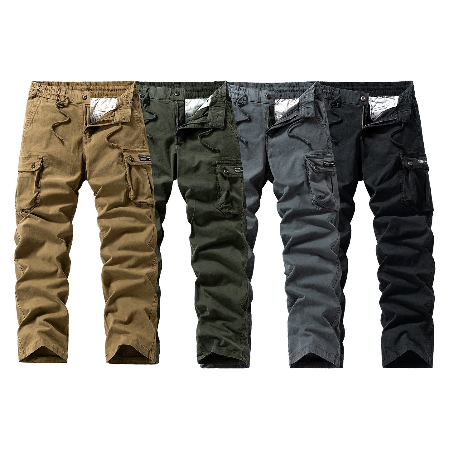 Men's Outdoor Loose Straight-Leg Multi-Pocket Athletic Casual Pants