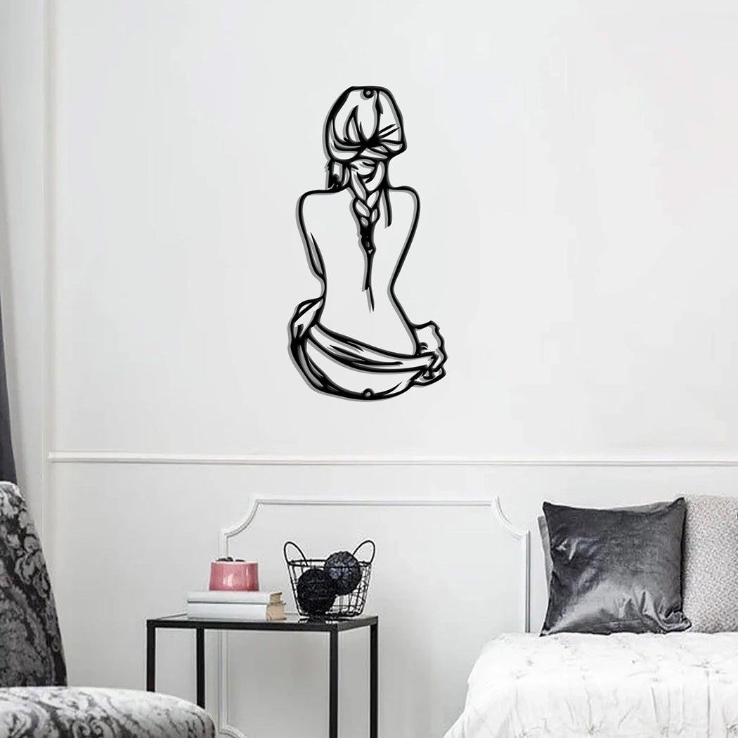 Simple Beauty Line Three-Dimensional Hollow Wall Metal Decoration