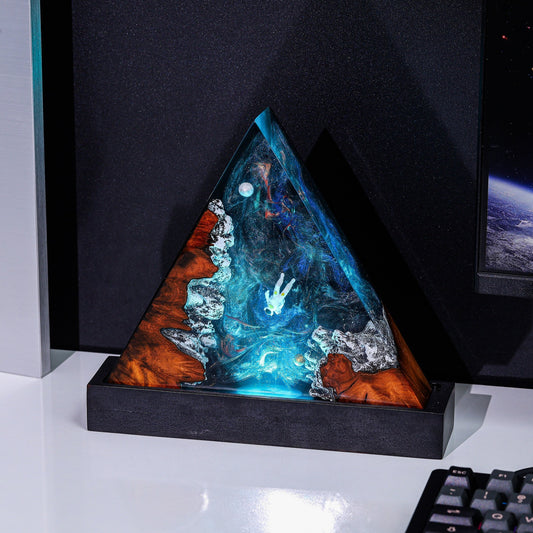 Epoxy Resin And Wooden Night Light Epoxy Resin Room Decor Lamp