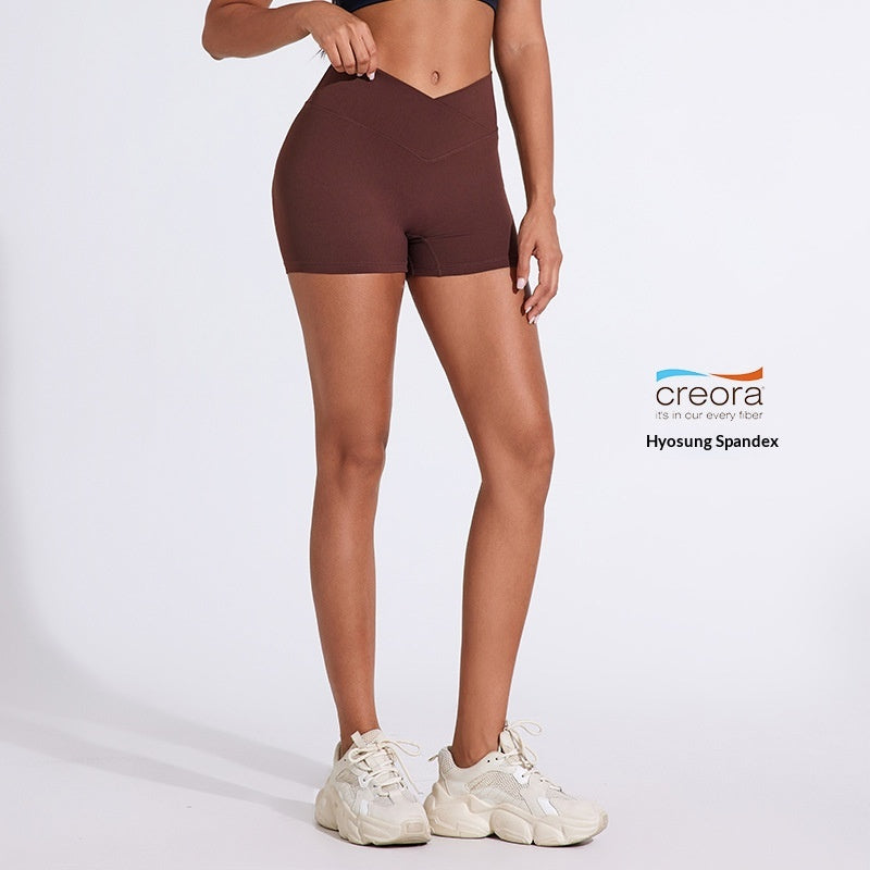 Summer Womens European And American-Style Peach-Shaped Butt-Lifting Fitness Pleated High-Waist Yoga Pants