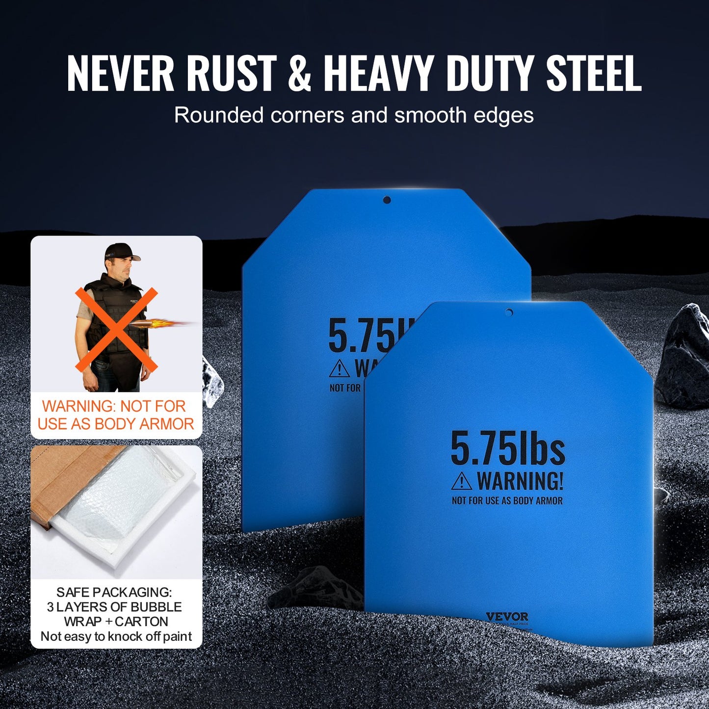 Weight Vest Plates, 5.75 LB Pairs, Premium Steel Weighted Plates, Contoured Ergonomic Fit – WODs, Additional Weight For Weight Vests, For Strength Training, Running, Fitness, Heavy Workouts