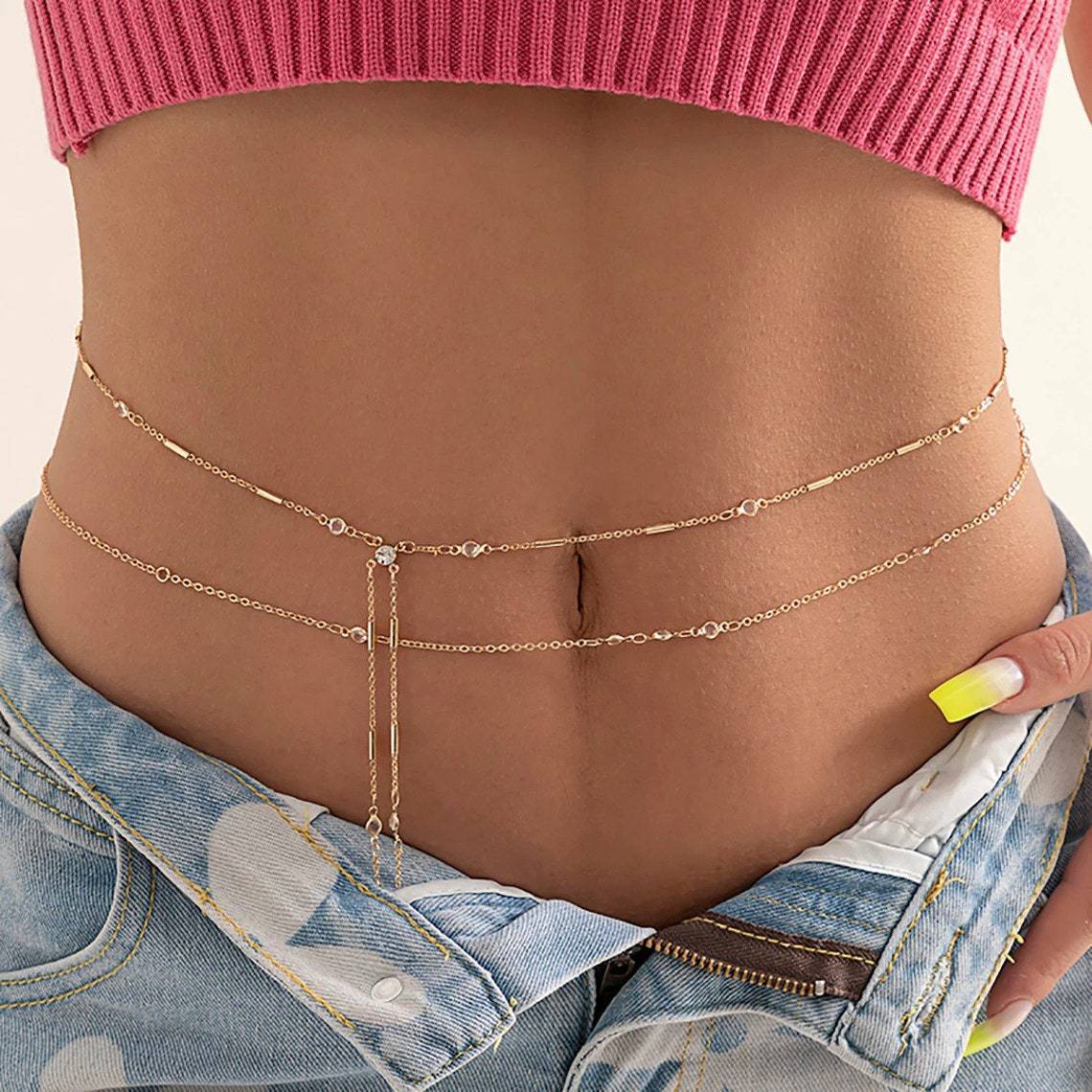 Women's Double-Layer Thin Chain Tassel Body Chain
