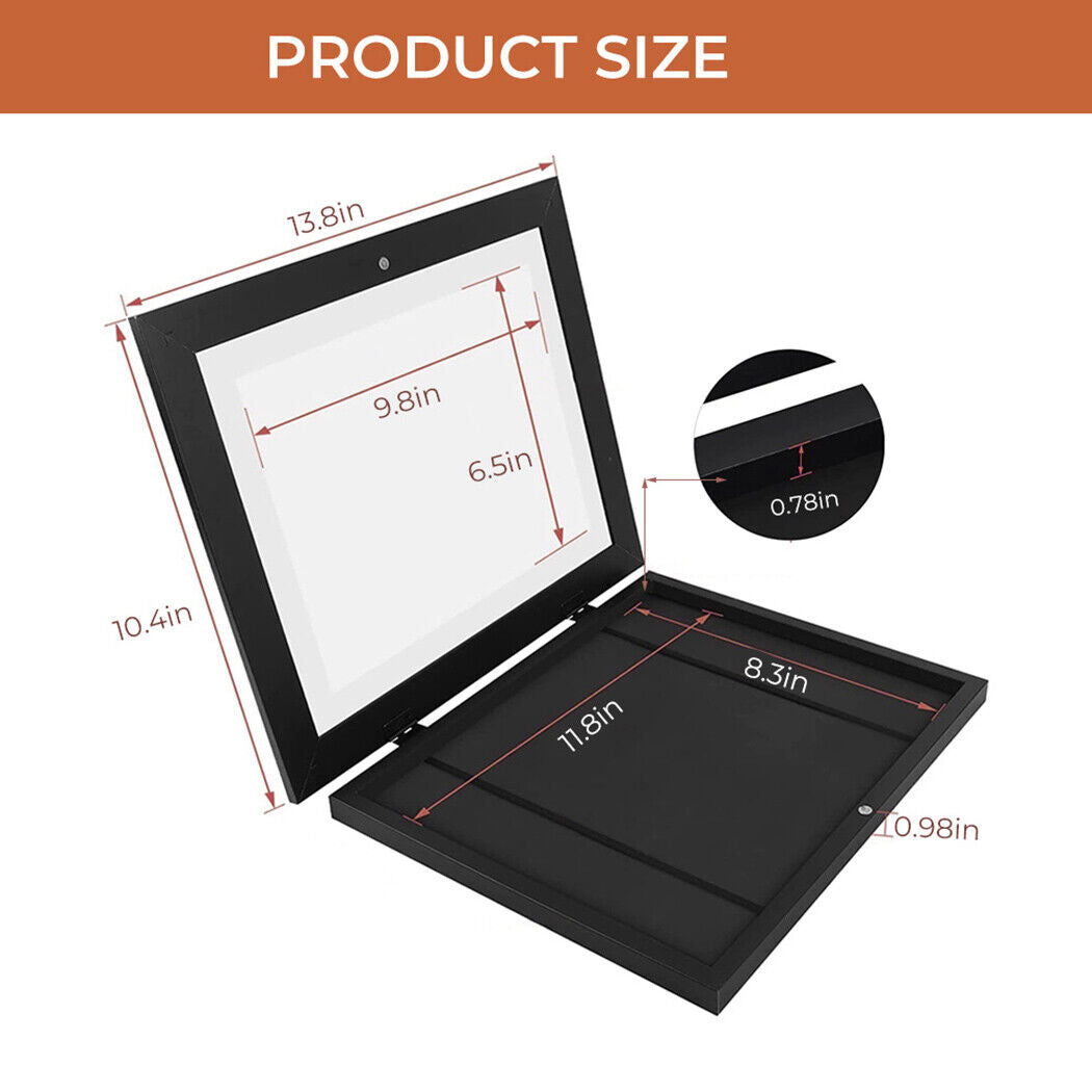 A4 Art Display Frame Kids Frames Photo Picture Crafts Drawing Storage Xmas Gifts-black
