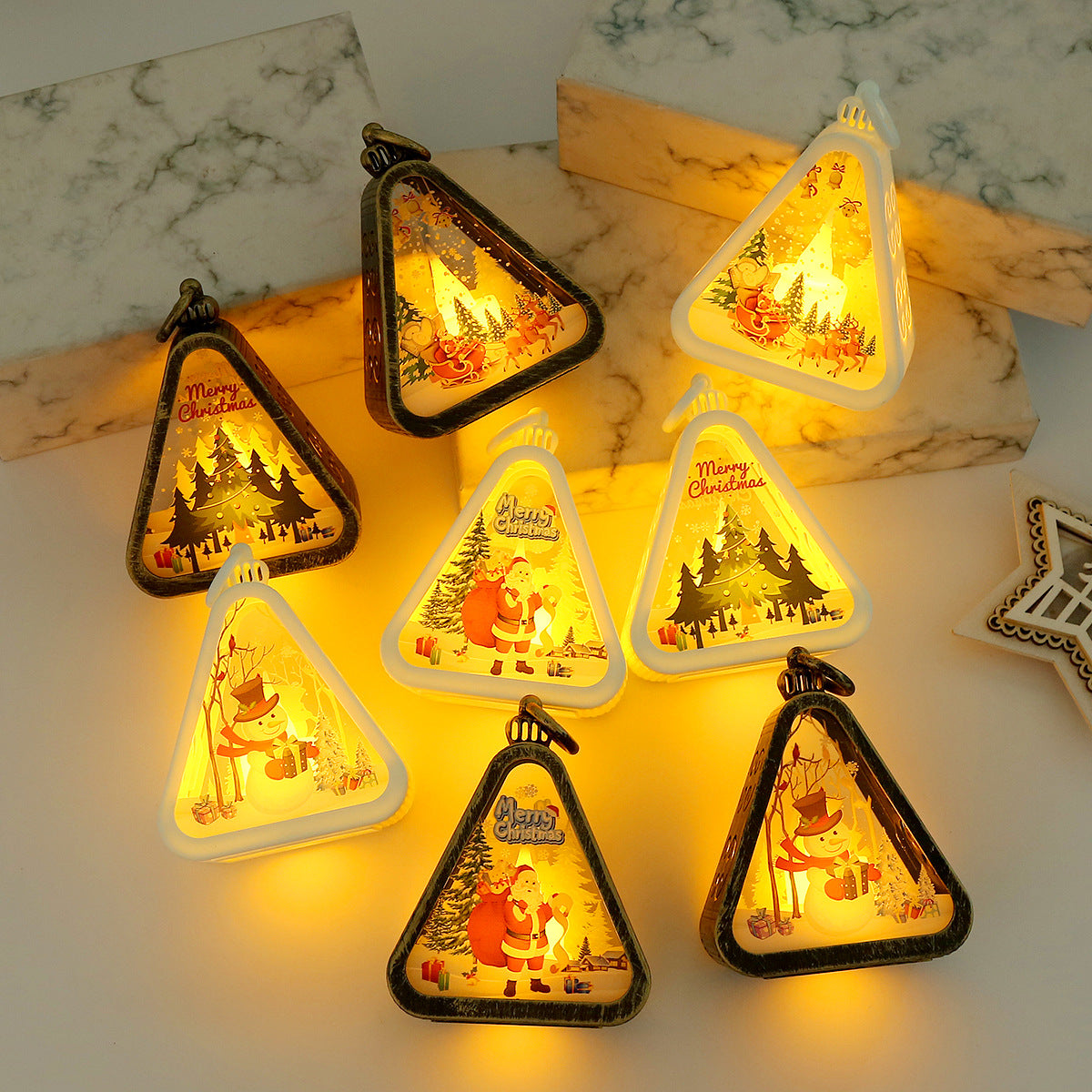 Christmas Decoration Supplies, Retro Luminous Night Lights, Party Decoration Props, Tabletop Ornaments, Christmas Gifts