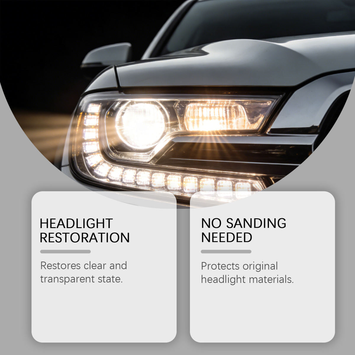 Hikmarion Headlight Refurbishment Kit Daily Headlight Refurbishment, Cleaning, Stain Removal, Brightening, And Care Products.