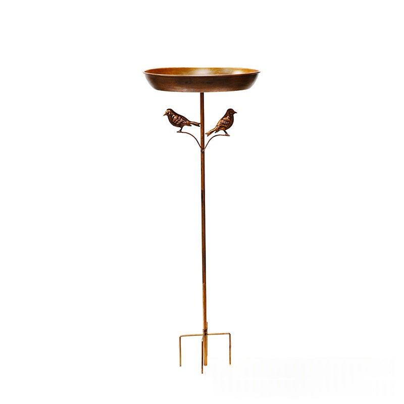 Outdoor Wrought-iron Bird Bath Basin Stand