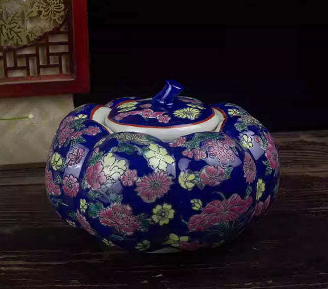 Pumpkin Tea Canister Ceramic