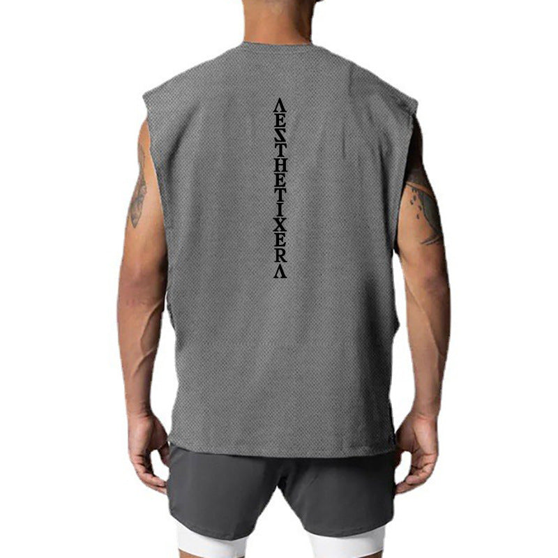 Mens Quick-dry Loose-fitting Casual Fitness Vest