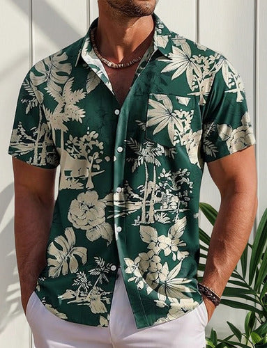 Mens 3D-printed Breathable Fashion Casual Shirt