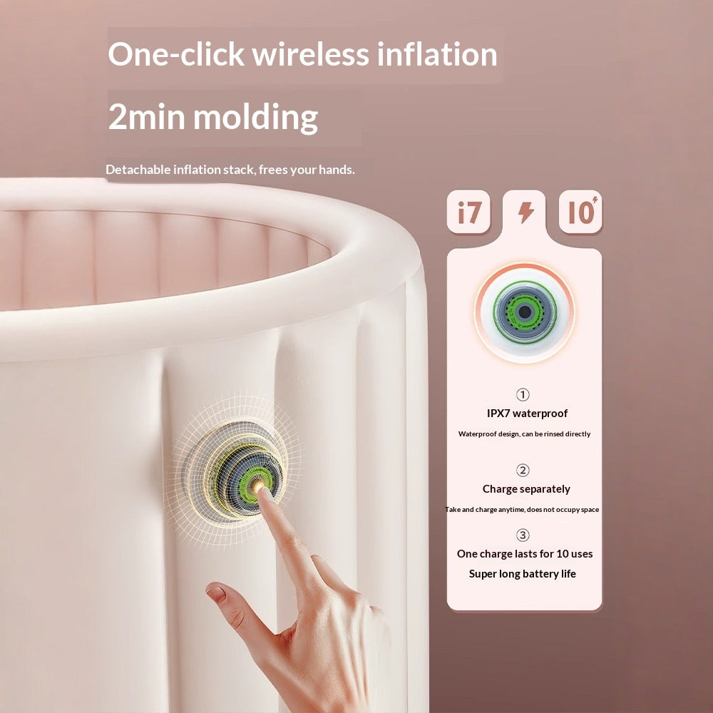 Automatic Inflatable Cloud Adults Foldable Full-Body Home Bathtub Bath Tub For Soaking And Bathing