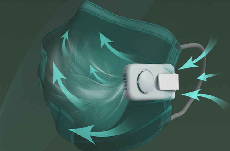 Mini Outdoor Portable Breathable Heat Cooling Silent Mask Fan Charging Box