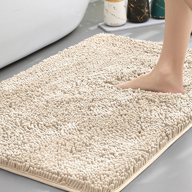 Bathroom Floor Mat, Bath Entrance Water-absorbent Carpet, Chenille Anti-slip Foot Pad