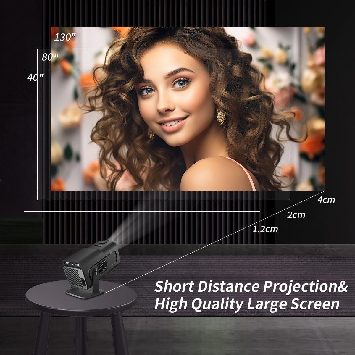 Home Ultra HD 4K Portable Projector