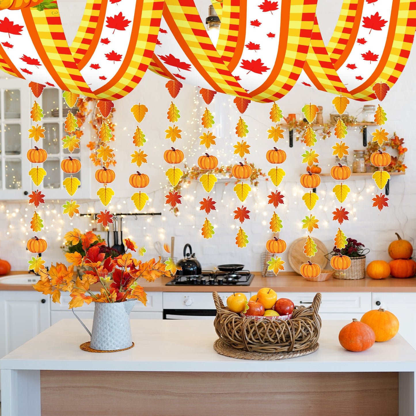 Autumn Decor Set Mit Decken- Und Papierdekoration - Herbstliche Raumgestaltung Für Die Jahreszeit-Event- Und Partyartikel