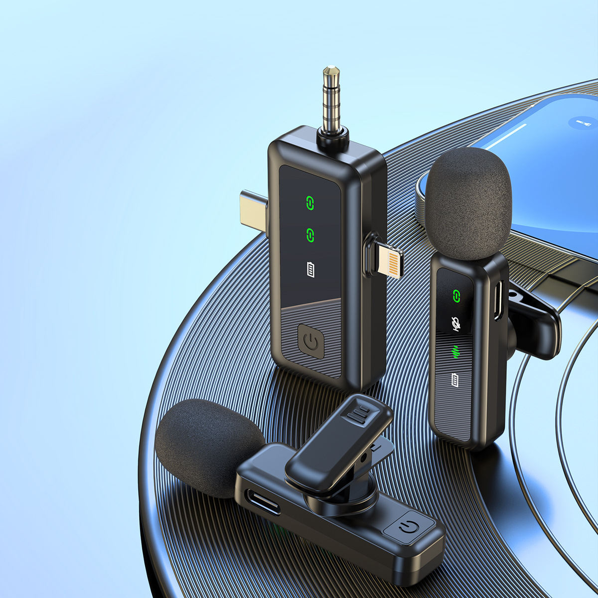 Wireless Collar Clip Microphone H65 Three-in-one Mobile Phone Computer Microphone
