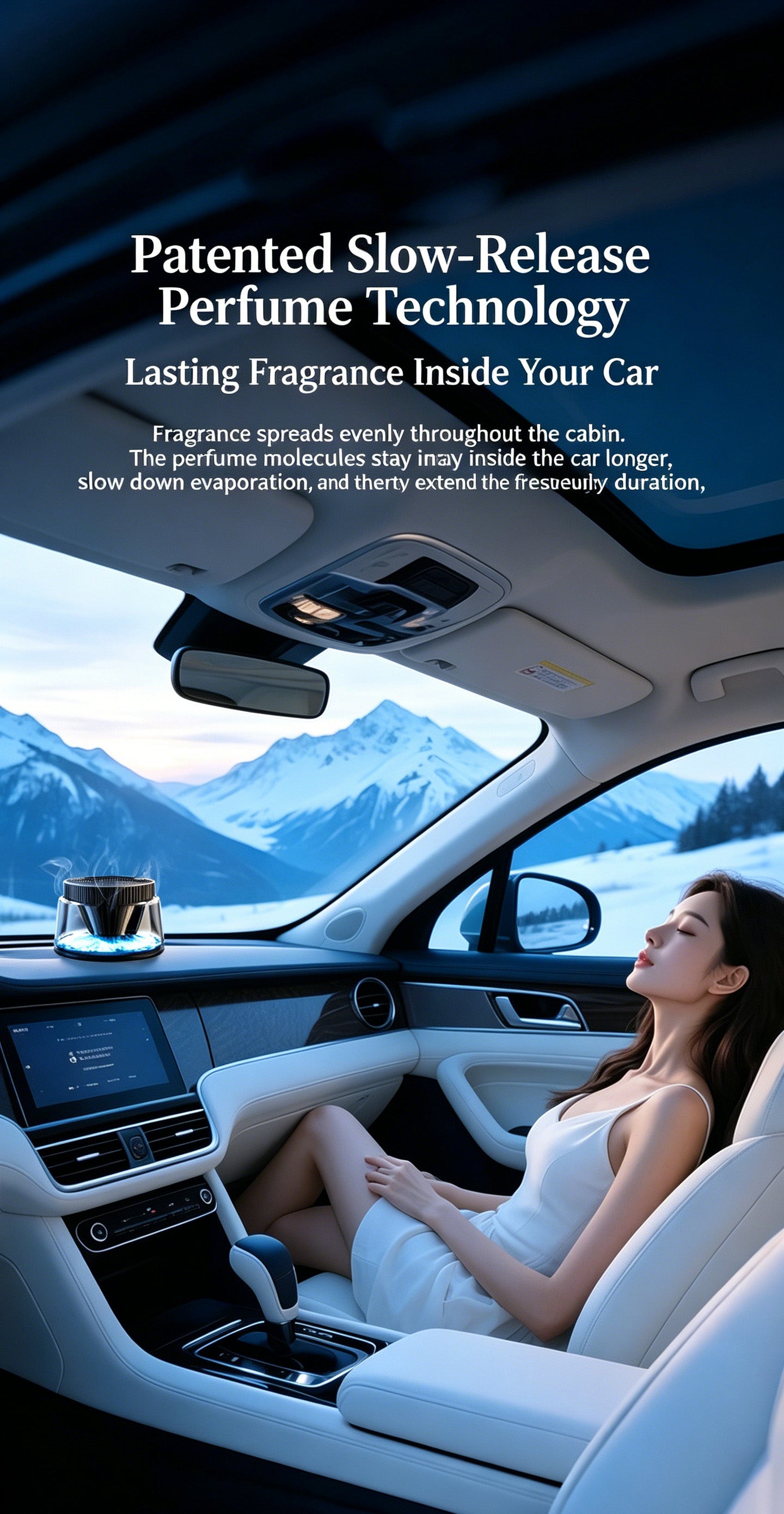 Car Mist Aroma Diffuser, Smart Solar Powered Auto Spray Car Air Freshener