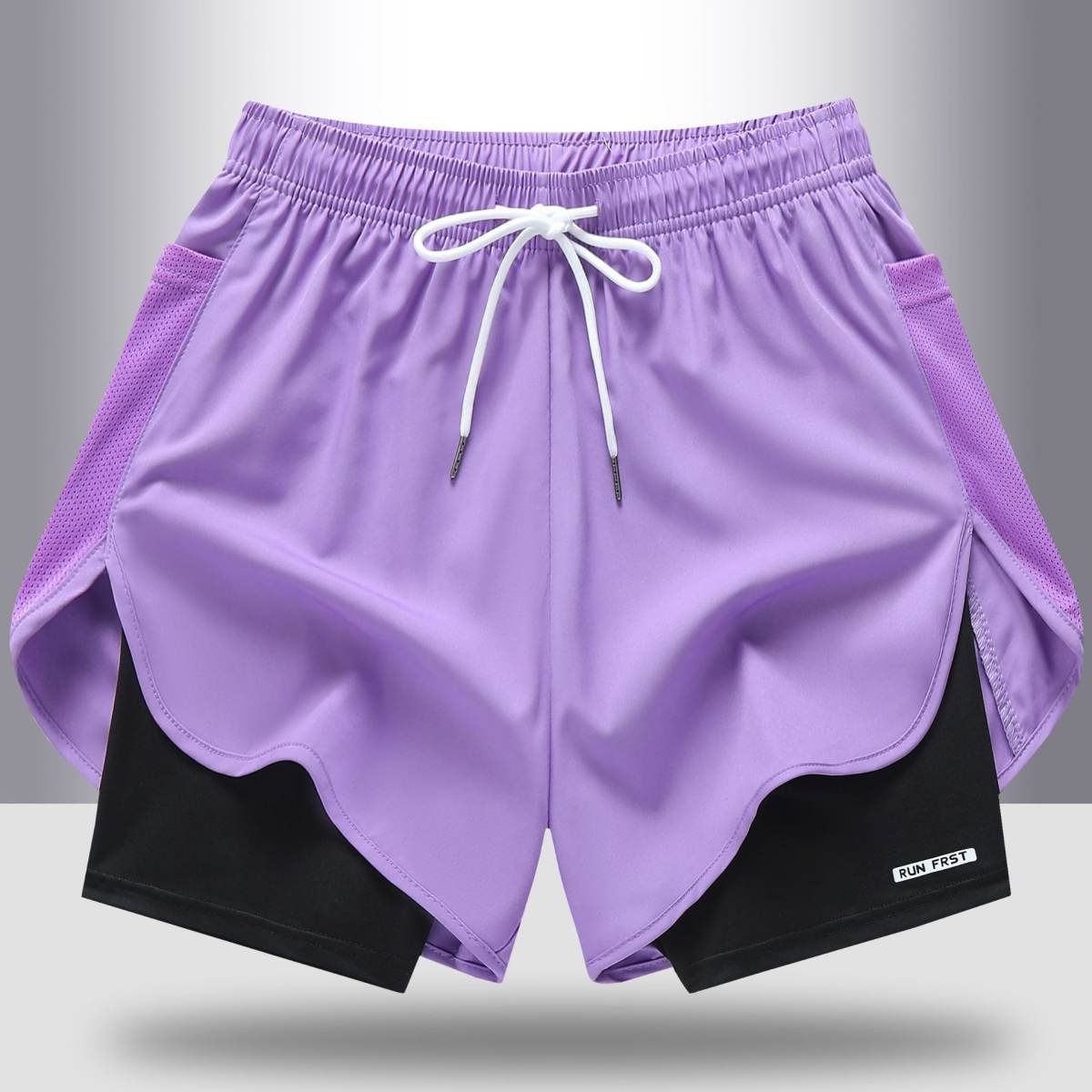 Breathable Quick-Drying Running And Fitness Shorts With A Double-Layer Liner