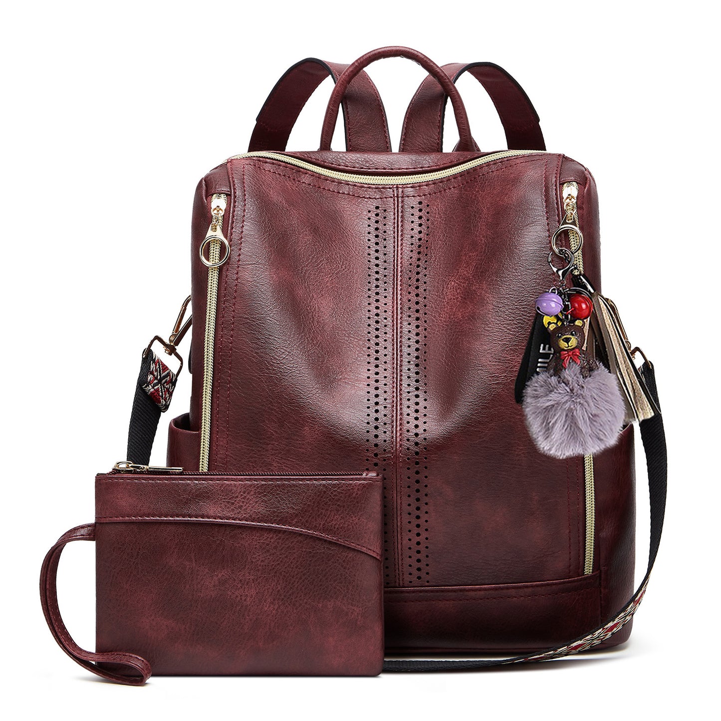 Springsummer Korean-style Casual Soft-leather Womens Backpack
