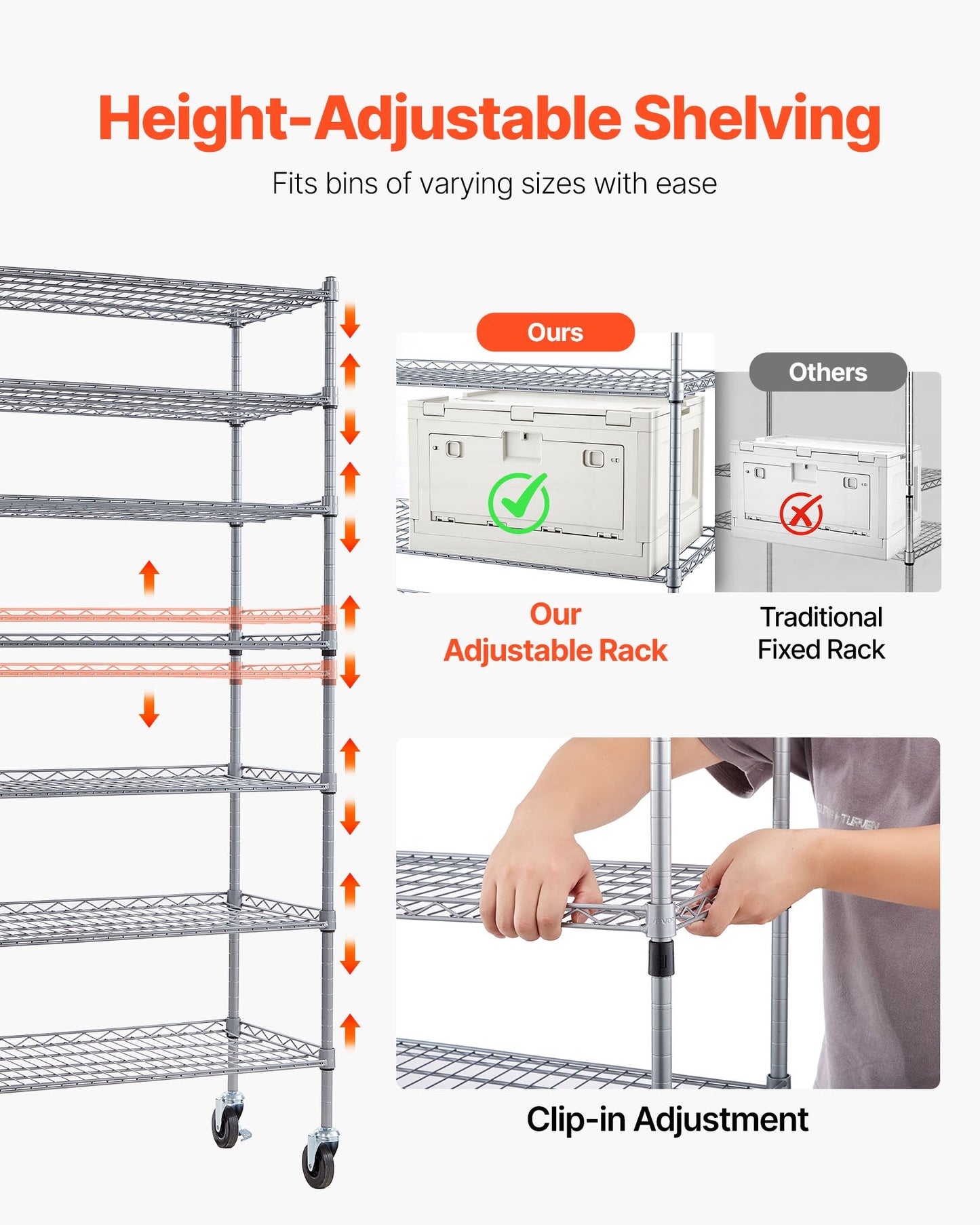 7-Tier Rolling Bin Storage Rack, 24 Organizer Bins, Bin Rack Storage Steel Wire Shelving System With Wheels, Mobile Tool Organizer For Garage, Warehouse, Office, Restaurant, Classroom, Kitchen