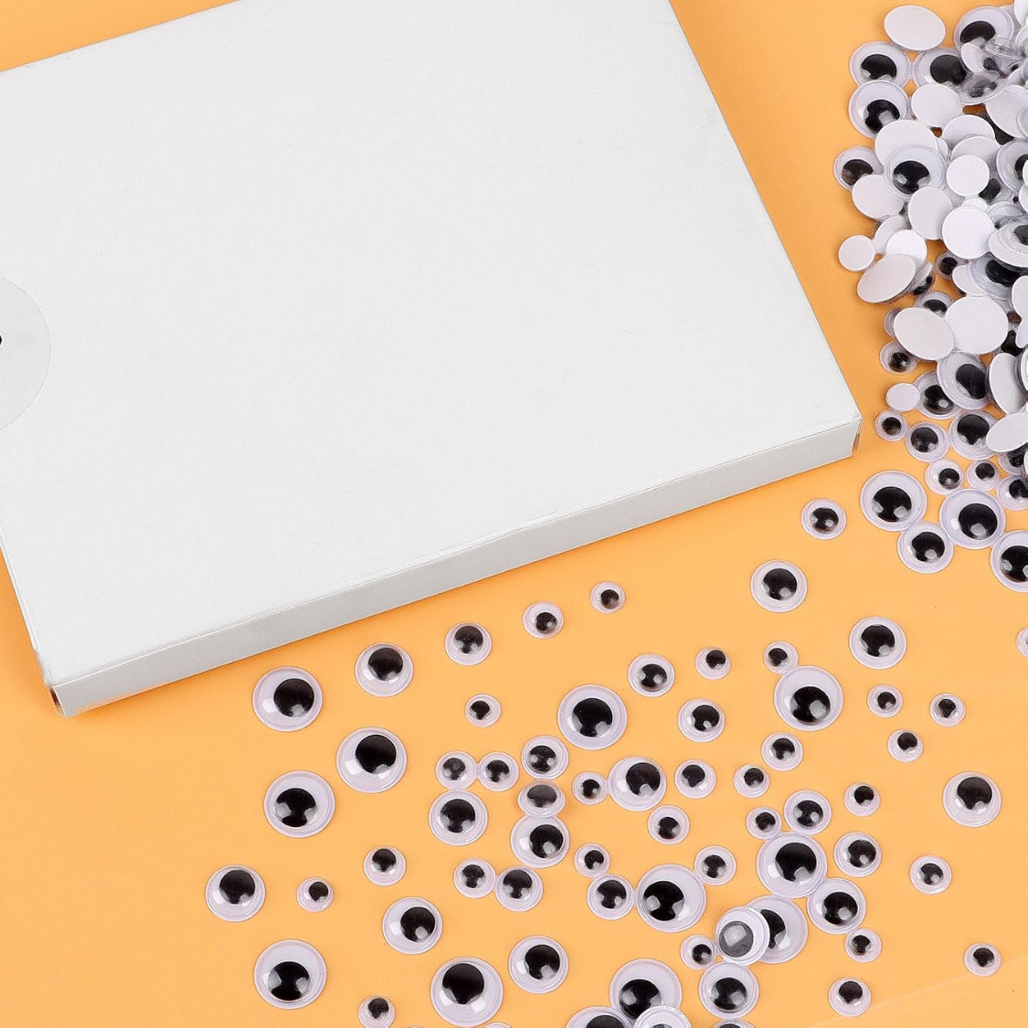 DECORA 500 Pieces 6mm 12mm Black Wiggle Googly Eyes With Self Adhesive For Crafts Decorations