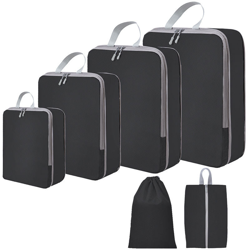 Compression Travel Storage Bag Set, Luggage Organizer Packing Cubes For Clothes, Shoes, Cosmetics And Travel Toiletries