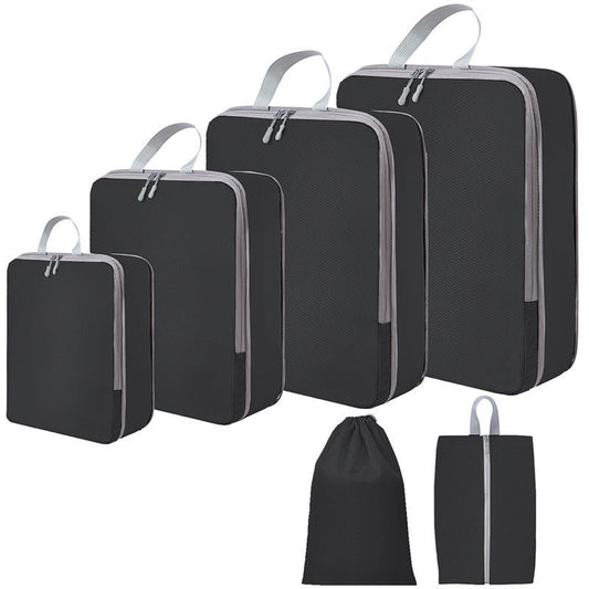 Compression Travel Storage Bag Set, Luggage Organizer Packing Cubes For Clothes, Shoes, Cosmetics And Travel Toiletries