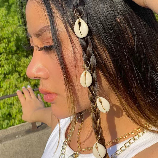 Bohemian Ethnic-style Braided Hair Shell Hair Clip