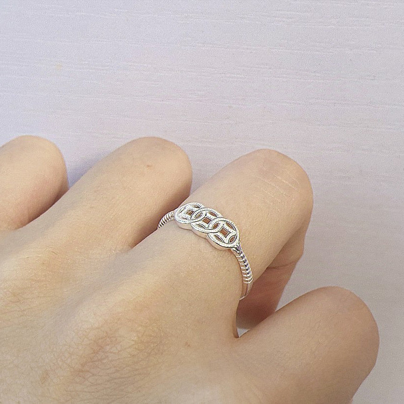 1pc 999 Sterling Silver Zircon Inlaid Coin Open Ring, Retro & Lucky Design, Perfect For Daily, Festivals & Gifting, Ideal Valentine's Gift